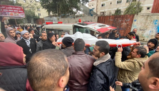 تشييع الشهيد الحجار إلى مثواه الأخير بغزة