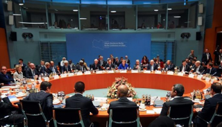 جانب من اجتماعات مؤتمر برلين حول ليبيا