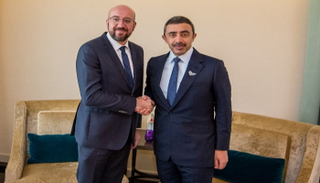 الشيخ عبدالله بن زايد آل نهيان وشارل ميشيل