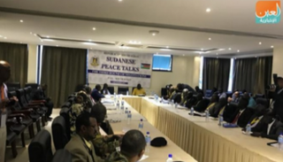 جانب من مفاوضات فرقاء السودان بجوبا- أرشيفية