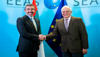 الشيخ عبدالله بن زايد آل نهيان وجوزيب بوريل