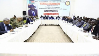 جانب من مفاوضات فرقاء السودان بالعاصمة جوبا - أرشيفية