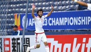 العامري يحتفل بهدفه