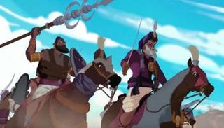 مشهد من فيلم "الفارس والأميرة" 