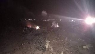 صورة لحطام الطائرة العسكرية الجزائرية 