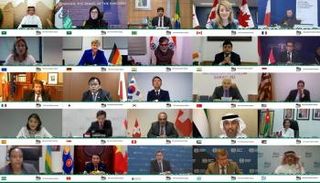 جانب من اجتماع وزراء السياحة بمجموعة العشرين الافتراضي