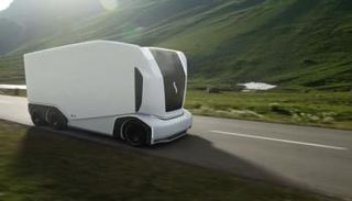 شاحنة كهربائية ذاتية القيادة لنقل البضائع