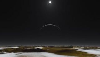  الشمس على بلوتو تبدو أكثر خفوتاً من الأرض