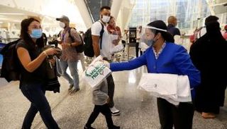 جانب من استقال السياح في مطار مراكش