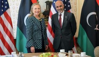 محمد المقريف مع كلينتون