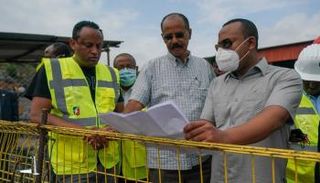 آبي أحمد وأفورقي في سد النهضة