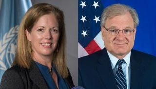 السفير الأمريكي لدى ليبيا والمبعوثة الأممية إلى ليبيا