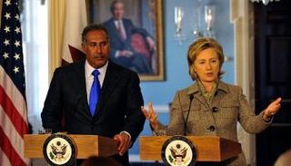 هيلاري كلينتون وحمد بن جاسم- أرشيفية