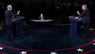 ترامب وبايدن في مناظرتهما الأخيرة - أرشيفية