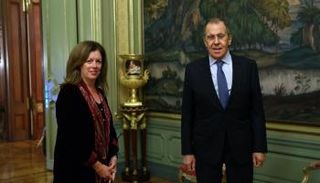 المبعوثة الأممية إلى ليبيا ووزير الخارجية الروسي