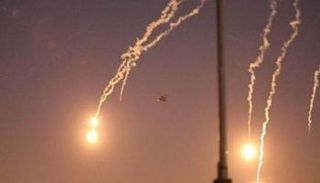 قصف صاروخي سابق استهدف المنطقة الخضراء في بغداد - أرشيفية