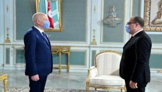 الرئيس التونسي قيس سعيد ورئيس الحكومة هشام المشيشي
