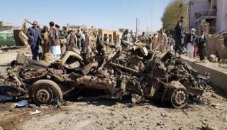 آثار هجوم سابق في أفغانستان