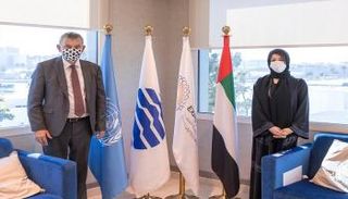 ريم بنت إبراهيم الهاشمي خلال لقاء المفوض العام للأونروا