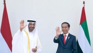 لقاء بين الشيخ محمد بن زايد آل نهيان ورئيس إندونيسيا