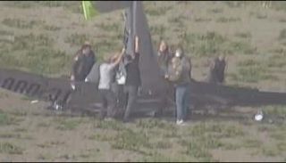 صورة متداولة من موقع تحطم الطائرة التركية