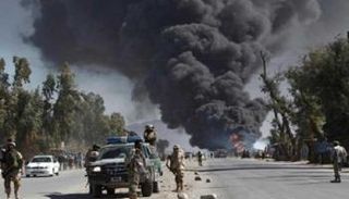 آثار هجوم سابق في أفغانستان