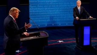 جانب من المناظرة بين دونالد ترامب وجو بايدن