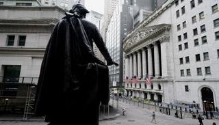 بورصة نيويورك في حي مانهاتن 