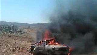  سيارة تابعة للقاعدة التي تم استهدافها في غارة أمريكية سابقة