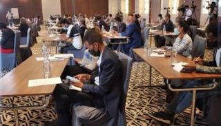 جانب من اجتماع مجلس الانتخابات مع منظمات المجتمع المدني