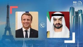 الشيخ محمد بن زايد آل نهيان والرئيس الفرنسي إيمانويل ماكرون