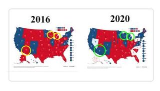 3 ولايات أزمت موقف ترامب في الانتخابات