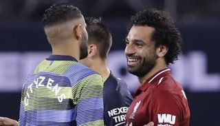 رياض محرز مع محمد صلاح