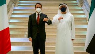 وزير الخارجية والتعاون الدولي الإماراتي ونظيره الإيطالي 