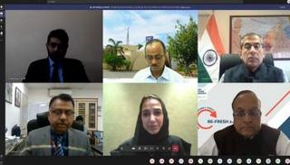 جانب من اجتماع مجموعة العمل المشترك بين الإمارات والهند