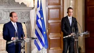 عبدالفتاح السيسي وكيرياكوس ميتسوتاكيس