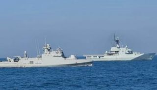 جانب من التدريب البحري المصري البحريني