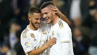 لوكا يوفيتش وإيدين هازارد لاعبا ريال مدريد