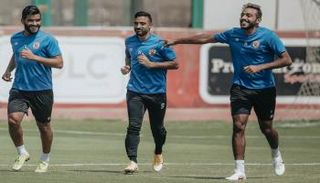 صالح جمعة في تدريبات الأهلي