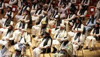 جانب من اجتماع سابق لطالبان مع الحكومة الأفغانية