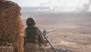 جندي أردني على الحدود السورية