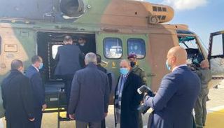 أثناء مغادرة المروحية الأردنية