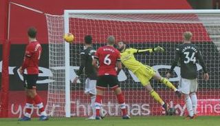 ديفيد دي خيا حارس مانشستر يونايتد أمام ساوثهامبتون