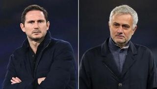 جوزيه مورينيو مدرب توتنهام وفرانك لامبارد مدرب تشيلسي