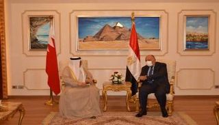 جانب من لقاء وزيري الخارجية المصري والبحريني