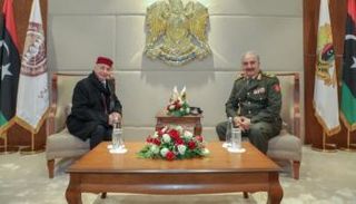 المشير خليفة حفتر  وعقيلة صالح - أرشيفية