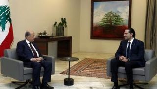 جانب من لقاء عون والحريري