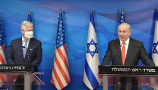 جانب من مؤتمر نتنياهو وأوبراين