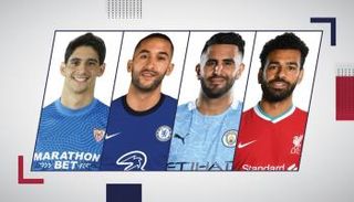 محمد صلاح ورياض محرز وحكيم زياش وياسين بونو