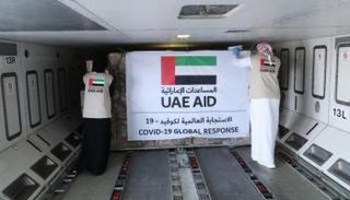 جانب من القافلة الطبية الإماراتية لفلسطين